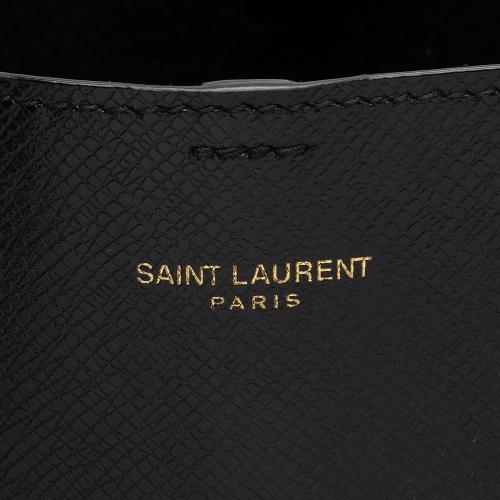 Saint Laurent Boucle Embossed Leather Shopping Tote