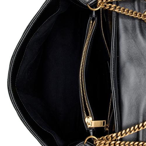 Saint Laurent Matelasse Calfskin Monogram LouLou Chain Medium Shoulder Bag