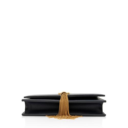 Saint Laurent Calfskin Monogram Kate Tassel Chain Wallet