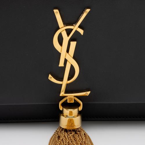 Saint Laurent Calfskin Monogram Kate Tassel Chain Wallet