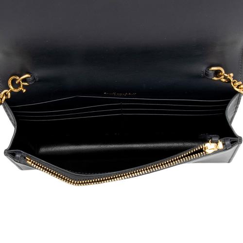 Saint Laurent Calfskin Monogram Kate Tassel Chain Wallet