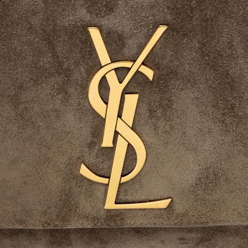 Saint Laurent Calfskin Suede Monogram Kate Reversible Chain Medium Shoulder Bag