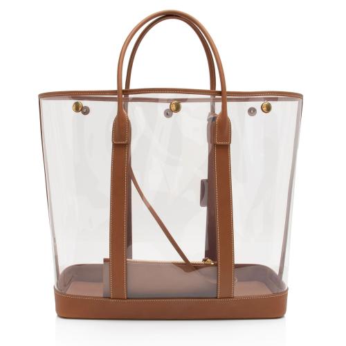 Saint Laurent Calfskin Vinyl Cabas Tote