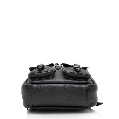 Saint Laurent Croc Embossed Lambskin Festival Backpack