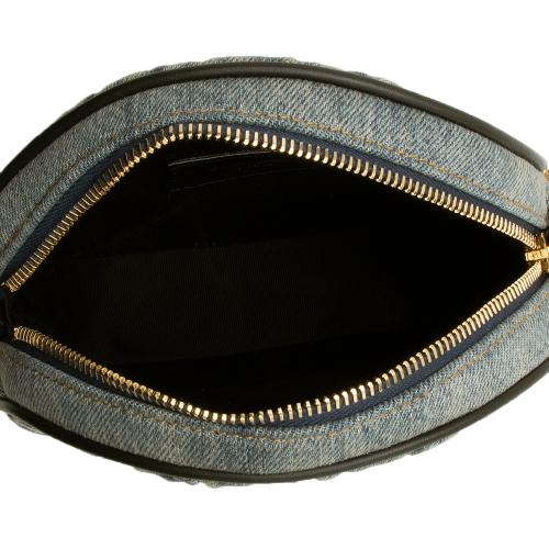 Saint Laurent Denim Monogram Vinyle Round Camera Bag