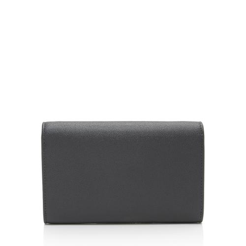 Saint Laurent Grain De Poudre Monogram Uptown Chain Wallet