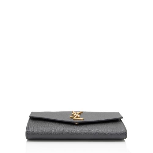 Saint Laurent Grain De Poudre Monogram Uptown Chain Wallet