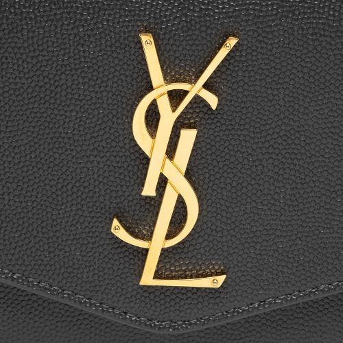 Saint Laurent Grain De Poudre Monogram Uptown Chain Wallet