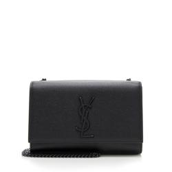 Saint Laurent Grain de Poudre Monogram Kate Chain Small Shoulder Bag