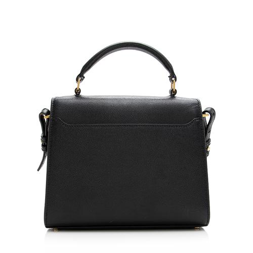 Saint Laurent Grain de Poudre Monogram Cassandra Mini Top Handle Bag - FINAL SALE