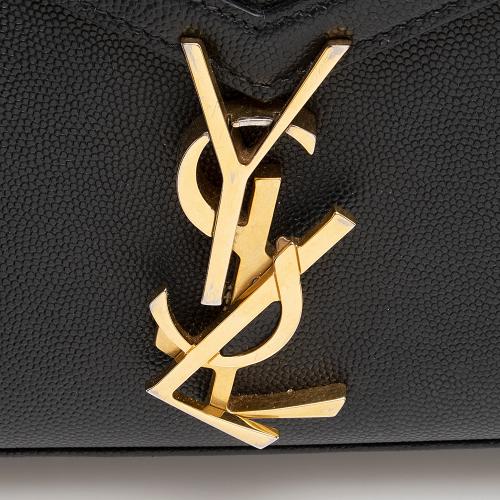 Saint Laurent Grain de Poudre Monogram Cassandra Mini Top Handle Bag - FINAL SALE