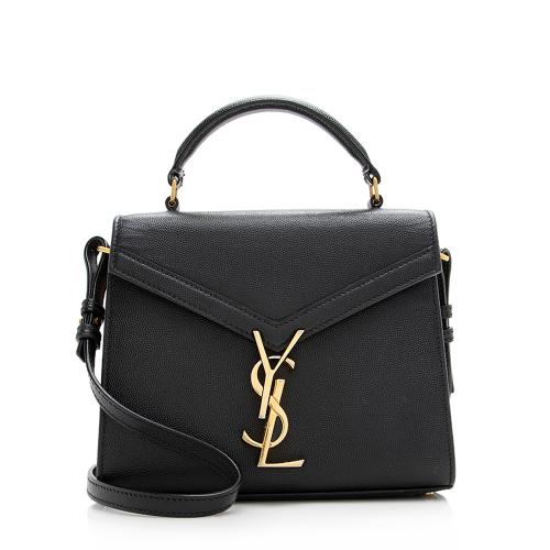 Saint Laurent Grain de Poudre Monogram Cassandra Mini Top Handle Bag - FINAL SALE