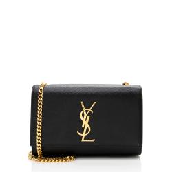 Saint Laurent Grain de Poudre Monogram Kate Chain Small Shoulder Bag