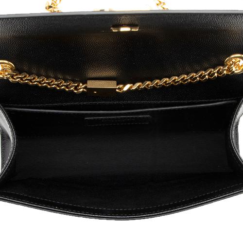 Saint Laurent Grain de Poudre Monogram Kate Chain Small Shoulder Bag