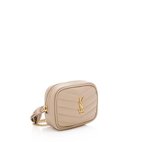 Saint Laurent Grain de Poudre Monogram Lou Baby Bag