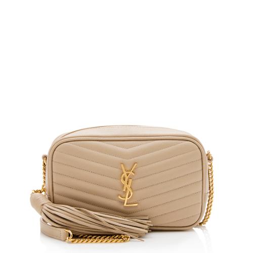 Saint Laurent Matelasse Grain de Poudre Monogram Lou Mini Camera Bag