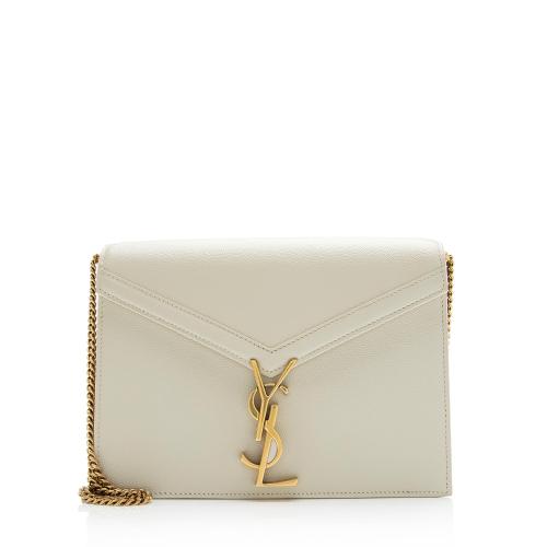 Saint Laurent Grain de Poudre Monogram Cassandra Medium Chain Bag