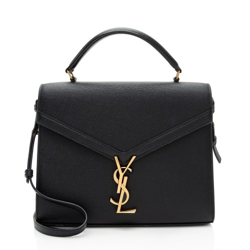 Saint Laurent Grain de Poudre Monogram Cassandra Medium Top Handle