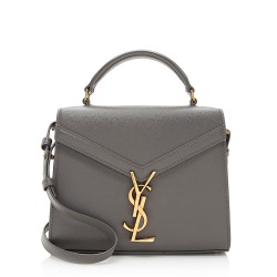 Saint Laurent Grain de Poudre Monogram Cassandra Mini Top Handle Bag