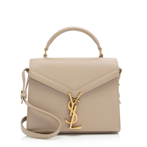 Saint Laurent Grain de Poudre Monogram Cassandra Mini Top Handle