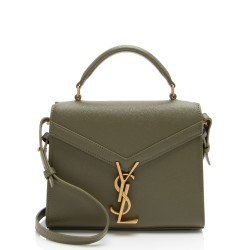 Saint Laurent Grain de Poudre Monogram Cassandra Mini Top Handle