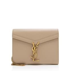 Saint Laurent Grain de Poudre Monogram Cassandra Small Chain Bag