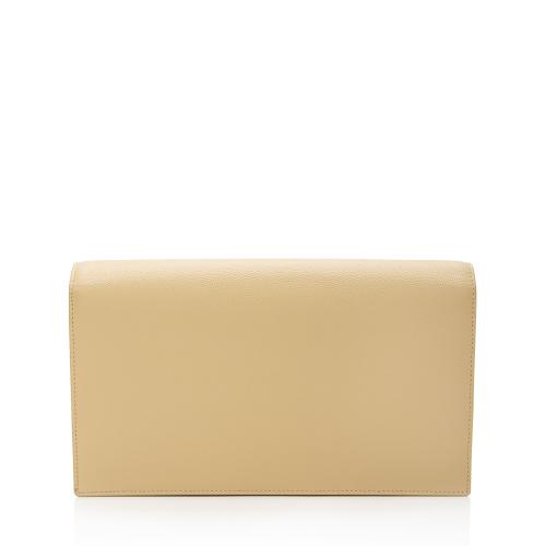 Saint Laurent Grain de Poudre Monogram Kate Clutch