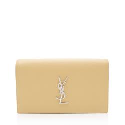 Saint Laurent Grain de Poudre Monogram Kate Clutch