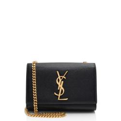 Saint Laurent Grain de Poudre Monogram Kate Small Crossbody