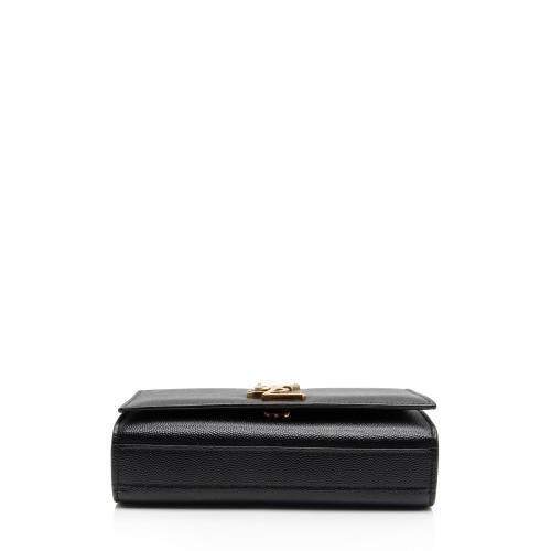 Saint Laurent Grain de Poudre Monogram Kate Small Crossbody