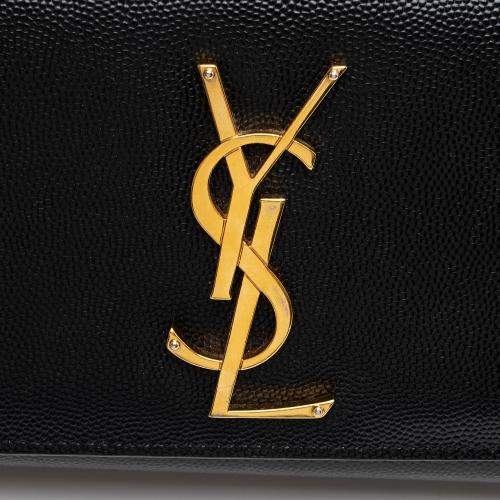 Saint Laurent Grain de Poudre Monogram Kate Small Crossbody