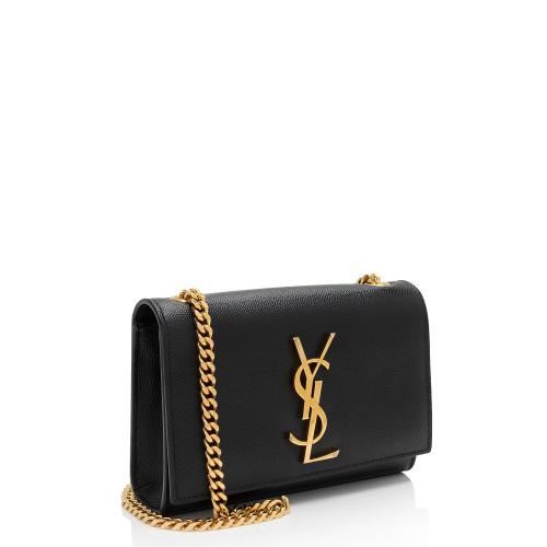 Saint Laurent Grain de Poudre Monogram Kate Small Crossbody