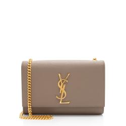 Saint Laurent Grain de Poudre Monogram Kate Small Shoulder Bag