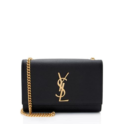 Saint Laurent Grain de Poudre Monogram Kate Small Shoulder Bag