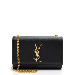 Saint Laurent Grain de Poudre Monogram Kate Small Shoulder Bag