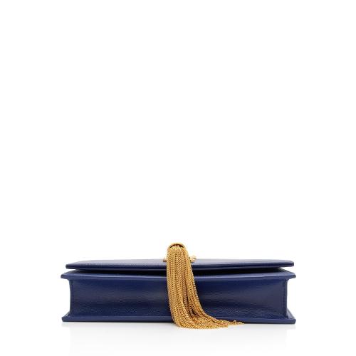 Saint Laurent Grain de Poudre Monogram Kate Tassel Chain Wallet