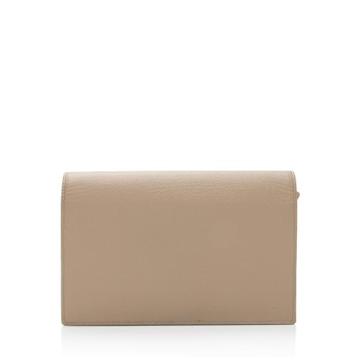 Saint Laurent Grain de Poudre Monogram Kate Tassel Chain Wallet