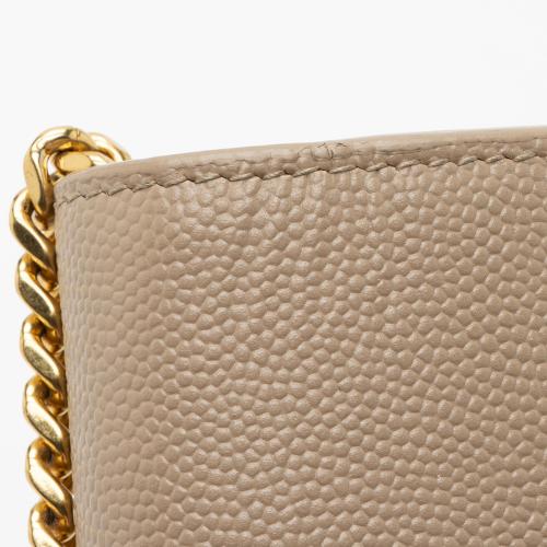 Saint Laurent Grain de Poudre Monogram Kate Tassel Chain Wallet