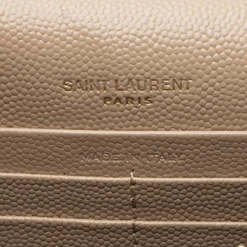 Saint Laurent Grain de Poudre Monogram Kate Tassel Chain Wallet