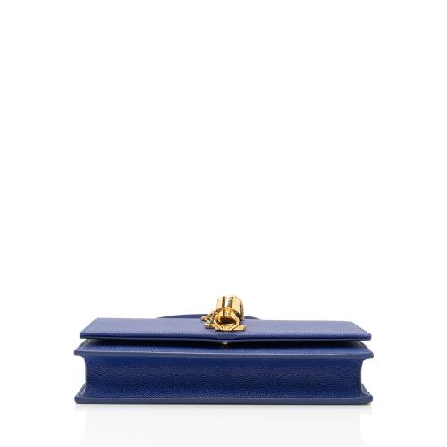 Saint Laurent Grain de Poudre Monogram Kate Tassel Chain Wallet