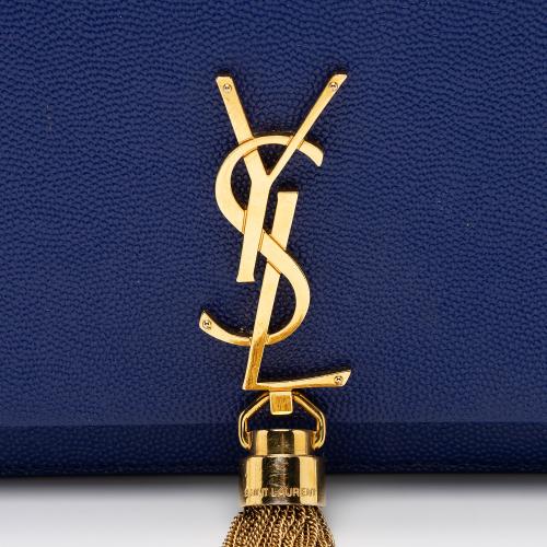 Saint Laurent Grain de Poudre Monogram Kate Tassel Chain Wallet