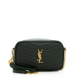 Saint Laurent Matelasse Grain de Poudre Monogram Lou Mini Camera Bag