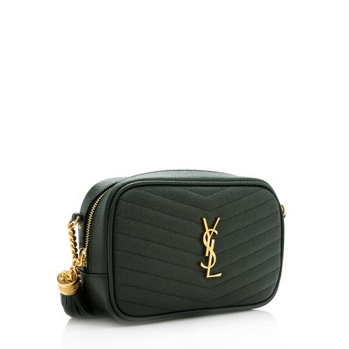 Saint Laurent Matelasse Grain de Poudre Monogram Lou Mini Camera Bag