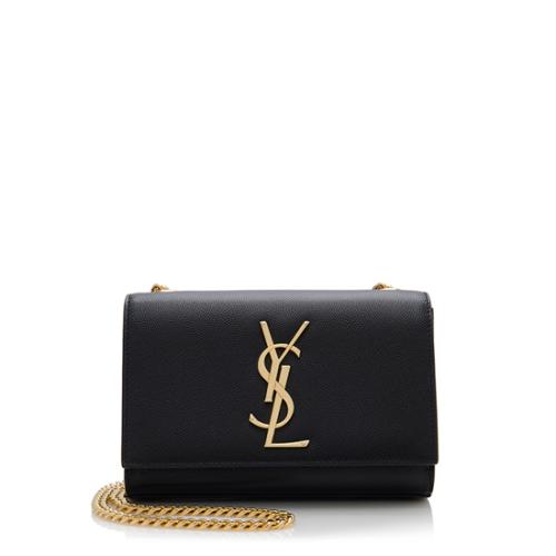 Saint Laurent Grain de Poudre Monogram Kate Small Crossbody