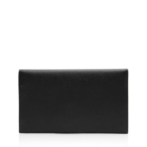 Saint Laurent Grain de Poudre Monogram Uptown Clutch