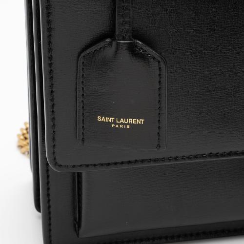 Saint Laurent Grained Calfskin Monogram Sunset Medium Shoulder Bag