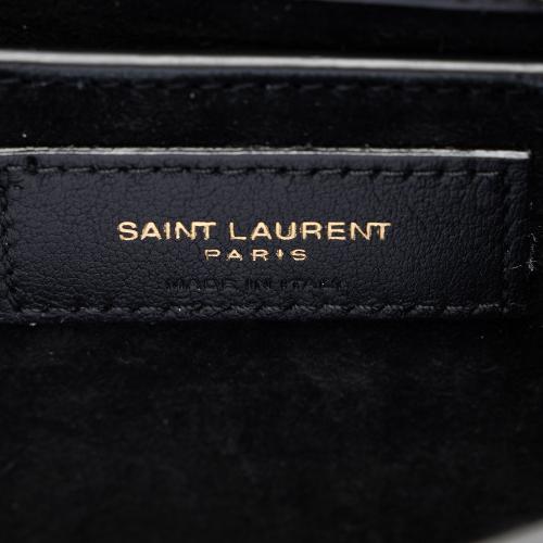 Saint Laurent Grained Calfskin Monogram Sunset Medium Shoulder Bag