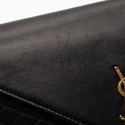 Saint Laurent Lambskin Monogram Gaby Chain Envelope Bag