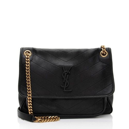 Saint Laurent Lambskin Monogram Niki Medium Shoulder Bag