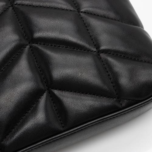 Saint Laurent Lambskin Monogram Puffer LouLou Small Clutch